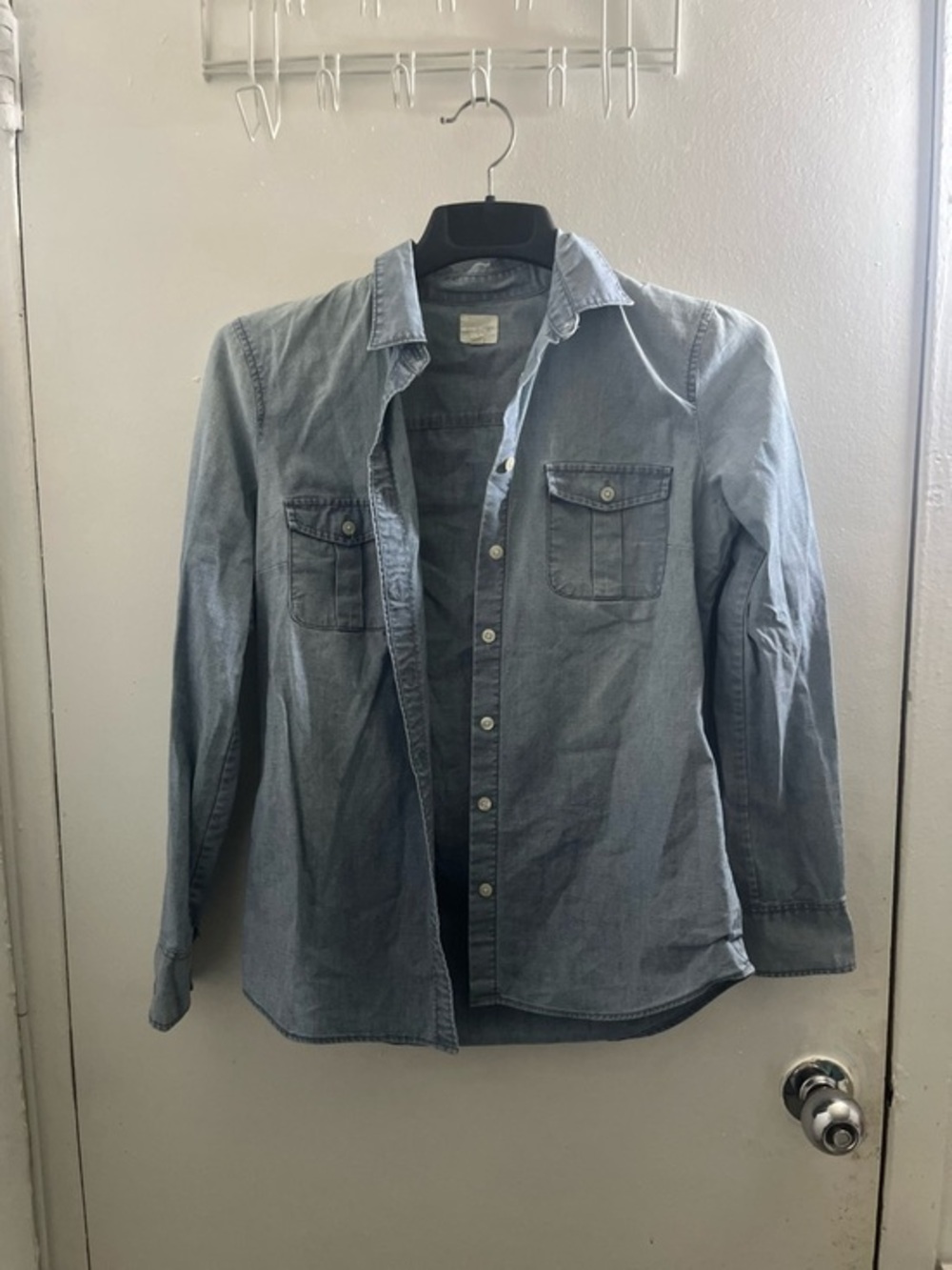 J. Crew Blue Chambray Button-Up Shirt